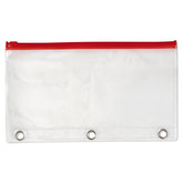 3 Ring Binder Clear Pencil Case - Assorted